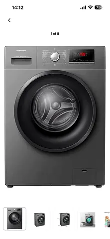 Hisense Front Load Washing Machine - 7kg, Grey, Excellent Condition 240W 1200RPM