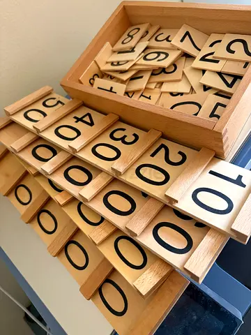 Wooden Montessori Tens board set- original