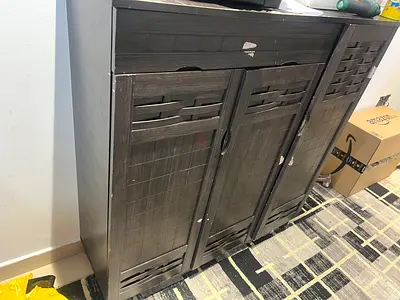 Dark Wooden Sideboard / Shoerack