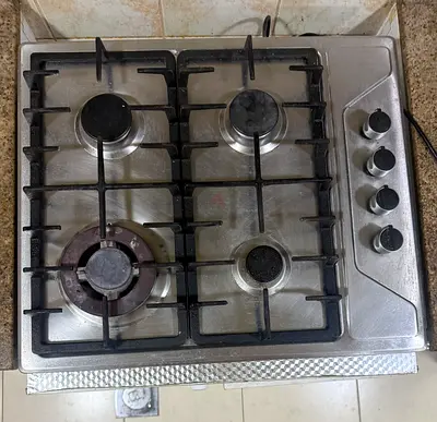 Built-in 4-burner Stainless Steel Gas Hob (Used) - Good Working Condition