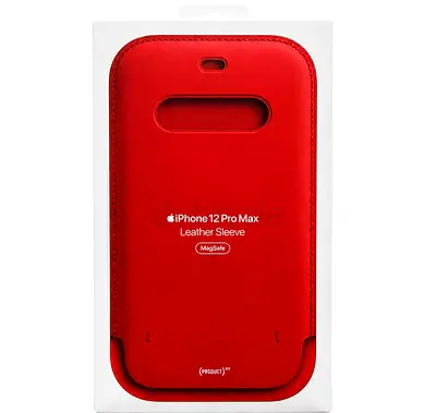Apple iPhone 12 Pro Max Leather Sleeve – PRODUCT RED MagSafe
