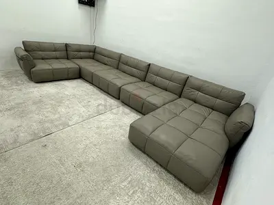 High quality Natuzzi leather ushape sofa