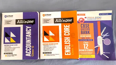 CBSE Class 12 Guides – Accountancy, English Core  Business Studies Question Bank