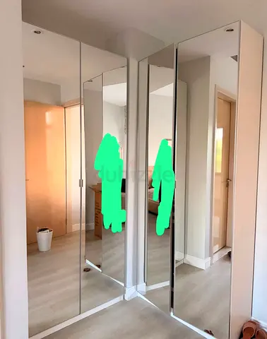 Tall mirrored Ikea wardrobe storage cabinet (set of 2)