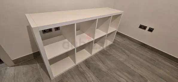 White 8-Cube Storage Shelf / Room Divider - Good Condition