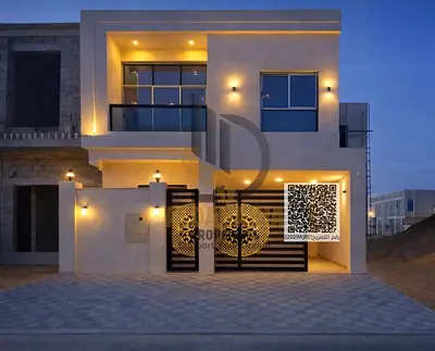 📌 Brand New Villa for Rent – Al Helio 2 | Ajman 🏡 First Tenant – Luxury villa with a modern design, consisting of two floors and a rooftop