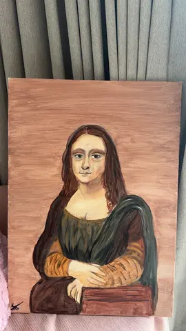 Hand-painted Mona Lisa-style Portrait on Canvas