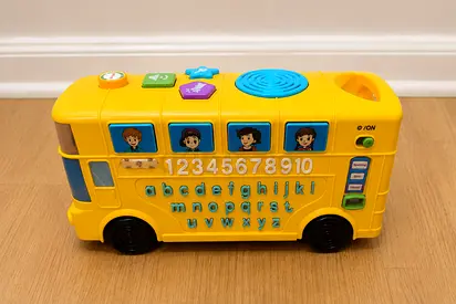 Interactive Educational Alphabet  Numbers School Bus Toy (Battery-Powered)