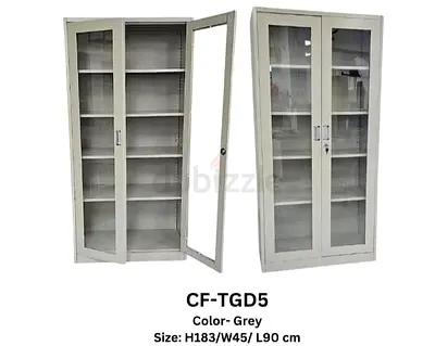 Brand new two.door Steel Cabinet with Glass door and locker Available