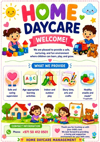 Home day care and baby sitting