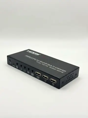 FJGEAR 4-Port HDMI KVM Quad Multi-Viewer Switch (4K / 1080p)