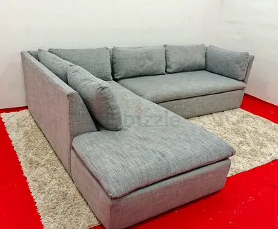 Pottery barn gray color lshape sofa for sale