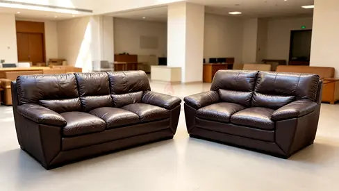 Sofa Leather Brown New Conditions