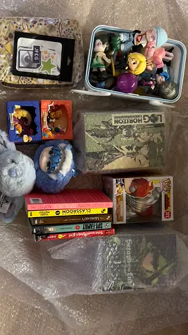 Kpop albums/lightsticks and some anime merch/manga