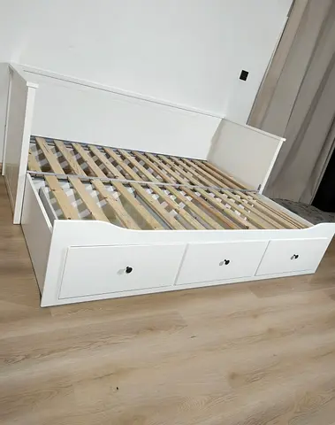 IKEA Hemness Daybed With 2 Mattress with 3 Under-bed Drawers