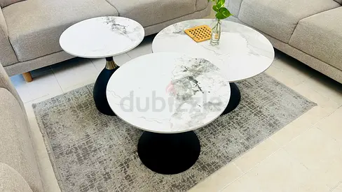 COFEE TABLE- ROUND – SET OF 3