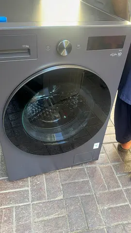 LG Smart Washing Machine, 17.5 kg Capacity, Direct Drive Motor, Black Steel, ThinQ Technology, LED