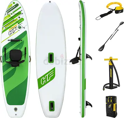 Hydro-Force SUP Inflatable Stand Up Paddle Board Complete Set with Kayak Conversion Kit Multiple St
