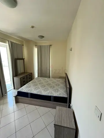 Bedroom Set-Queen bed frame without mattress and matching bedside tables - light wood.