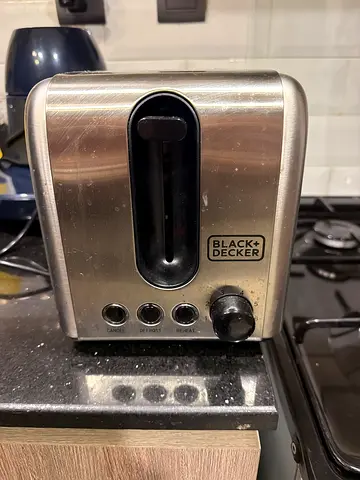 Black+Decker 2-Slice Stainless Steel Toaster - Good Condition