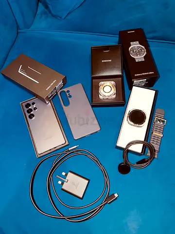Samsung Galaxy S25 Ultra, Galaxy Watch Ultra  Ring Size 12 (With Boxes  Accessories)