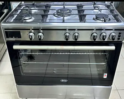 Stainless Steel 5-Burner Gas Range with Oven - Good Condition