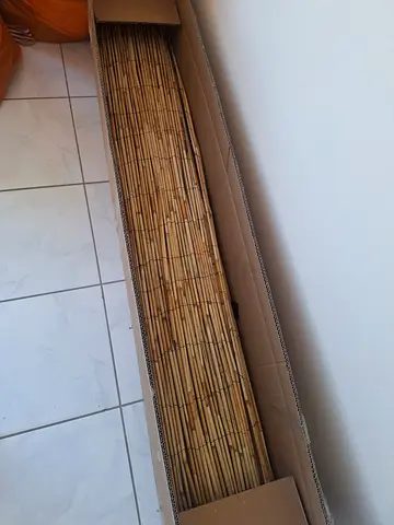 Natural bamboo roll-up blind - used 2 months, width 6 meters, 150 height