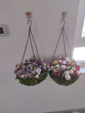 Decorative Hanging Artificial Flower Baskets