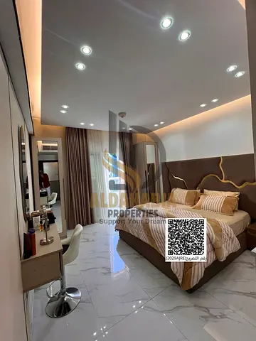 🏡 شقة غرفة وصالة بإطلالة بحرية للبيع | أبراج أورينت تاور – عجمان