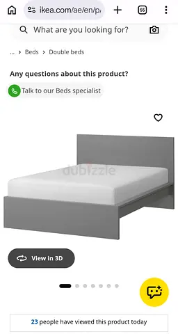 IKEA double bed in excellent condition comes with base ( bed frame only)