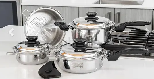 Saladmaster Personal Cooking set. 2 units Slightly used, 1 unit unused. 1week old.