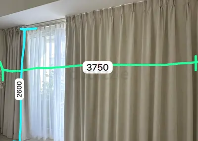 Custom-Made Blackout Curtains + Sheers + Tracks