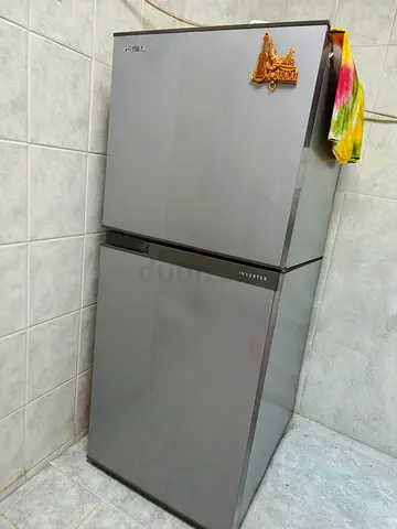Two-door compact refrigerator in good condition