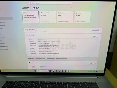 HP ZBOOK STUDIO G10 CORE i9,13900H,RAM,32GB DDR 5,SSD,512GB NVME RTX A1000, 6GB GRAPHICS CARD ,4k TO