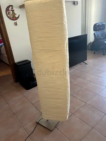 IKEA floor lamp with cream fabric shade - good condition