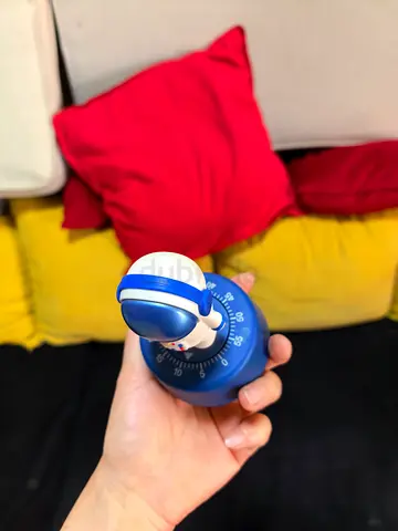 Mechanical Kitchen Timer - Blue Egg Shape, Working