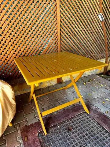 Garden wooden table + 4 chairs