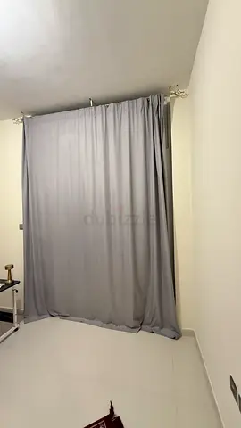 7 panels of curtain Set of Light grey blackout curtains controls heat as well