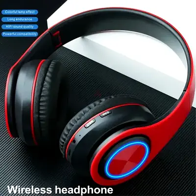 Wireless Over-Ear Bluetooth Headphones - Red