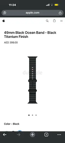 Apple 49mm Black Ocean Band (Black Titanium Finish) - Genuine size 49/45/46mm apple watch .Only band