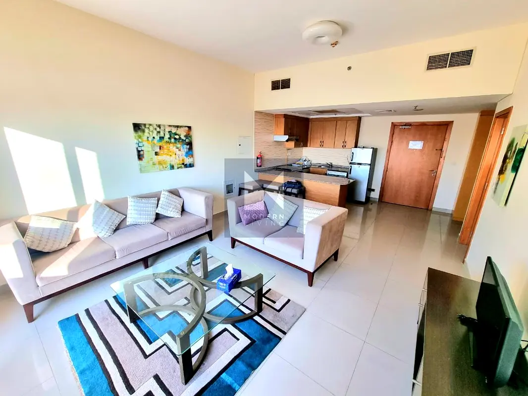 Large Furnished 1BR | 15 Mins to Metro | SZR View | 2 Balconies