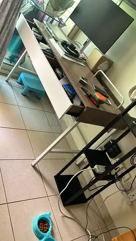 Study table with drawers and stand