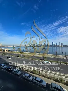 3BR Apartment for Rent in Al Majaz 3 Sharjah Full Sea View Balcony Maid Room Laundry Storage Built i