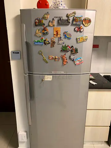 Used stainless steel refrigerator - good condition, double door