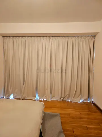 Full-length Beige Curtains - Ready to Install