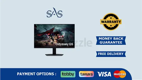 Samsung 27 inch Odyssey G5 Monitor | QHD Gaming | New | Warranty | Fast Delivery | LS27DG502EUX