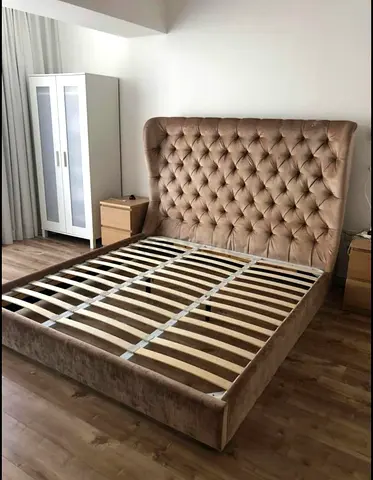 King bed frame and mattress