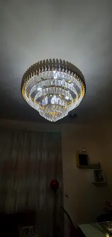 2 for 400 ,Large crystal ceiling chandelier - good condition