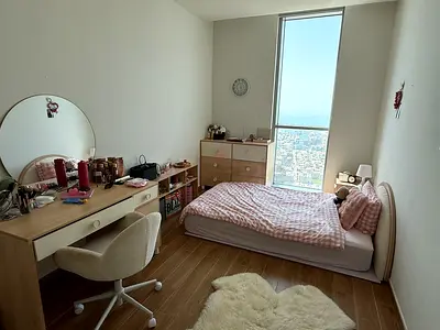 Simple single bedroom set — bed, dresser, desk  chair