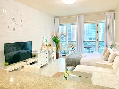 Furnished Studio for Rent With Full Lake View From Balcony Close to DMCC Metro JLT